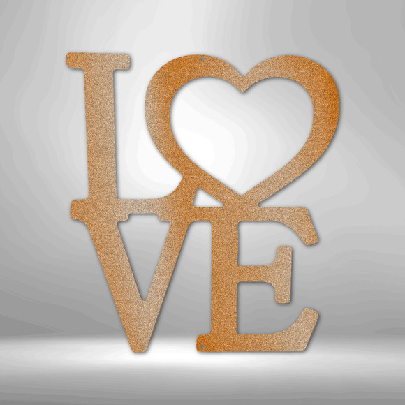 Classic Love Steel Sign Laser Cut Powder Coated Home & Office Metal Wall Decor M